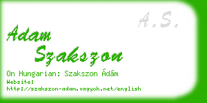 adam szakszon business card